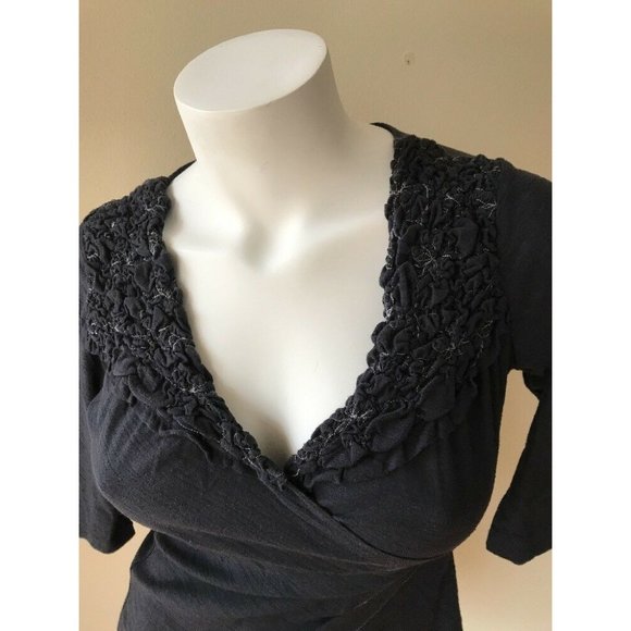 Anthropologie ONE SEPTEMBER Ruched Smocked Wrap - Picture 2 of 7